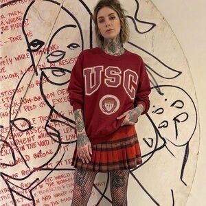 Vintage 90s USC University Southern California Crest Logo Sweatshirt